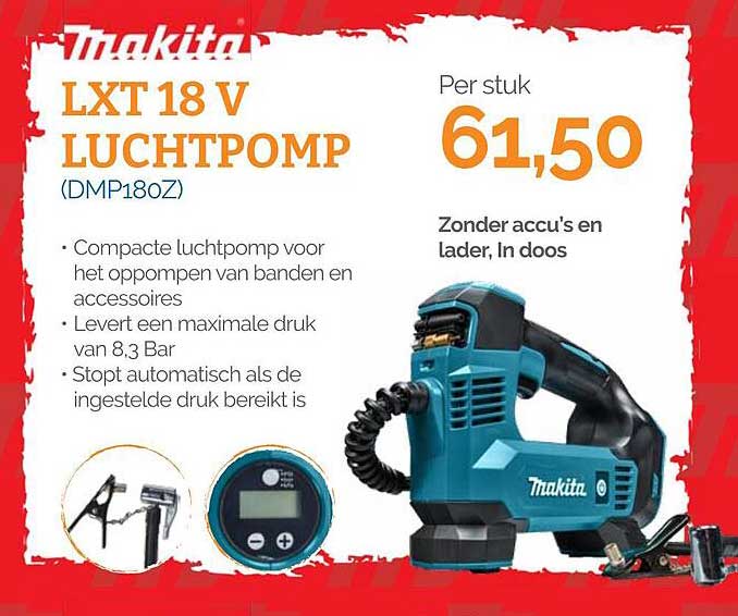 LXT 18 V LUCHTPOMP (DMP180Z)