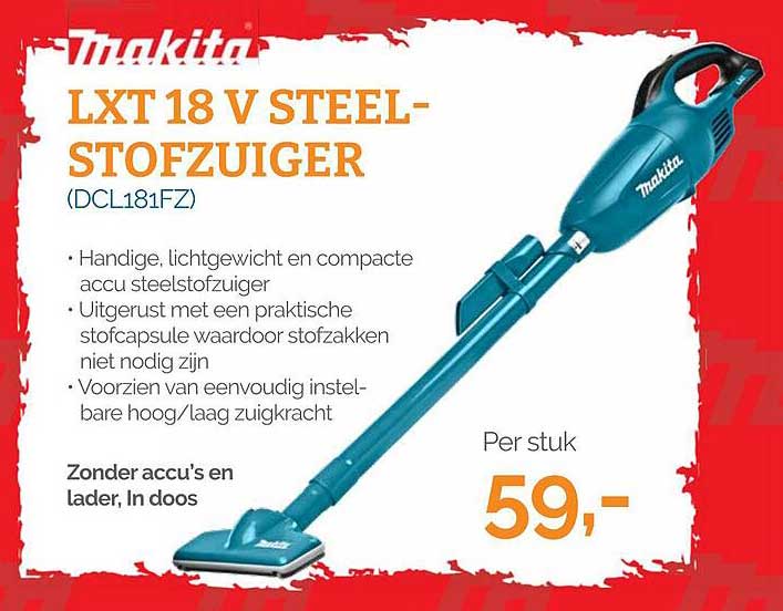 LXT 18 V STEEL-STOFZUIGER (DCL181FZ)