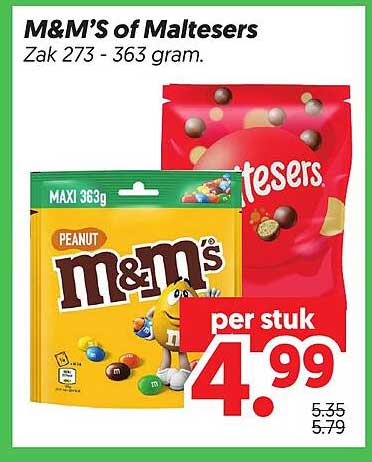 M&M's of Maltesers Zak 273 - 363 gram