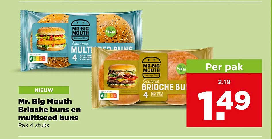 Mr. Big Mouth Brioche buns en multiseed buns