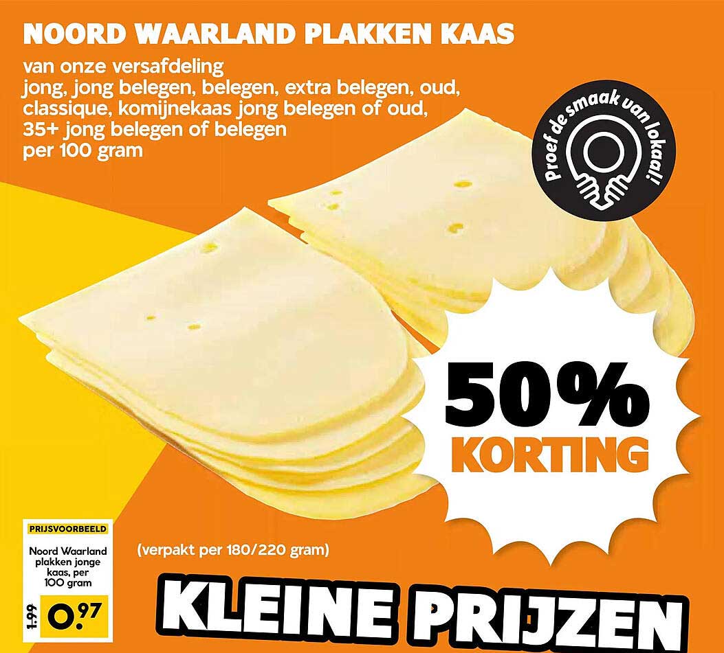 NOORD WAARLAND PLAKKEN KAAS 50% KORTING