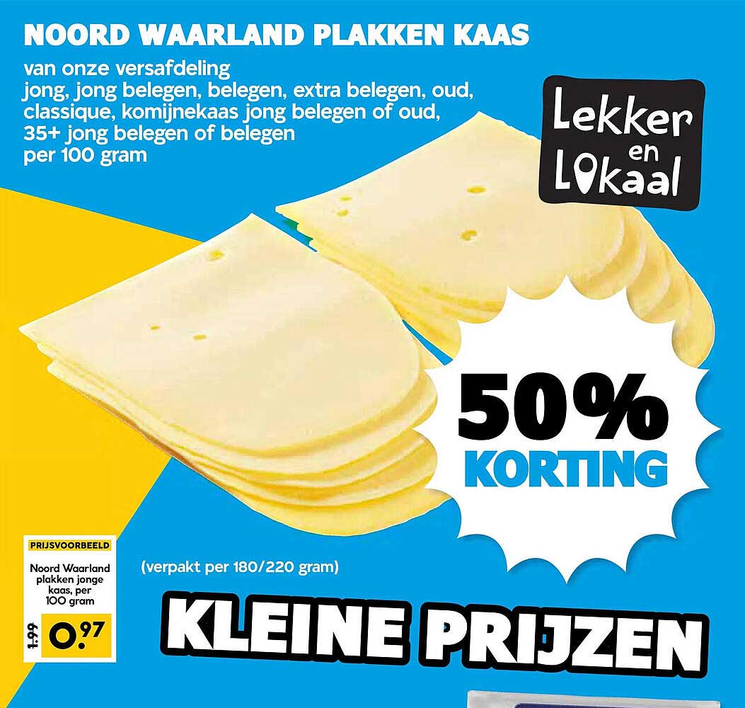 NOORD WAARLAND PLAKKEN KAAS 50% KORTING