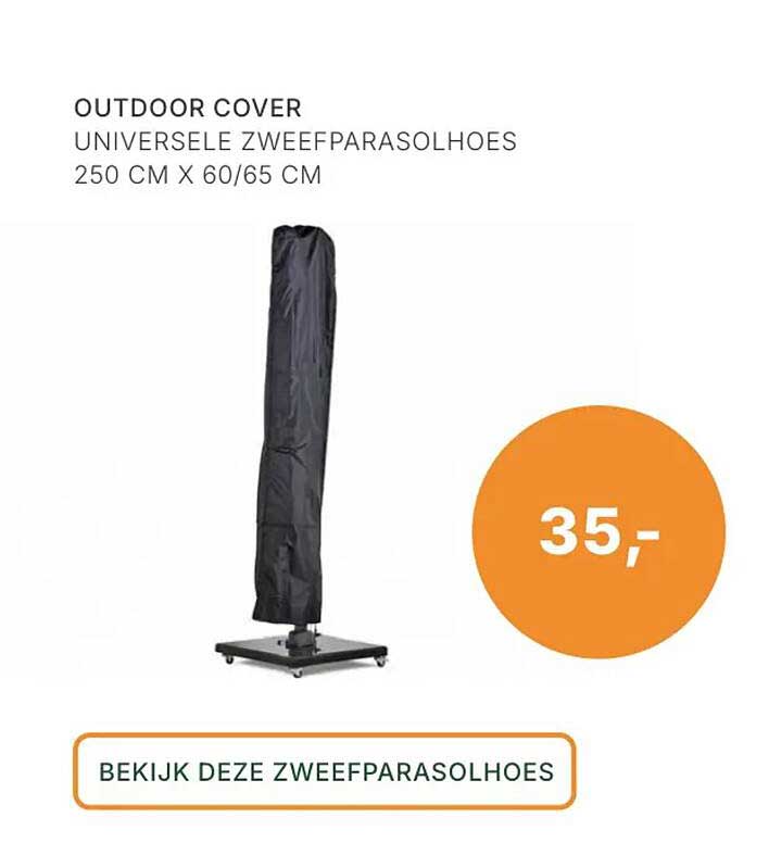 OUTDOOR COVER UNIVERSELE ZWEEFPARASOLHOES 250 CM X 60/65 CM
