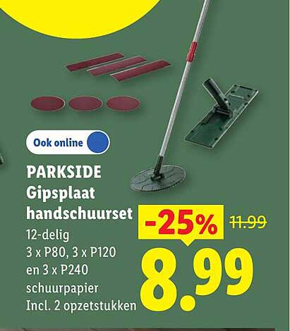 PARKSIDE Gipsplaat handschuurset