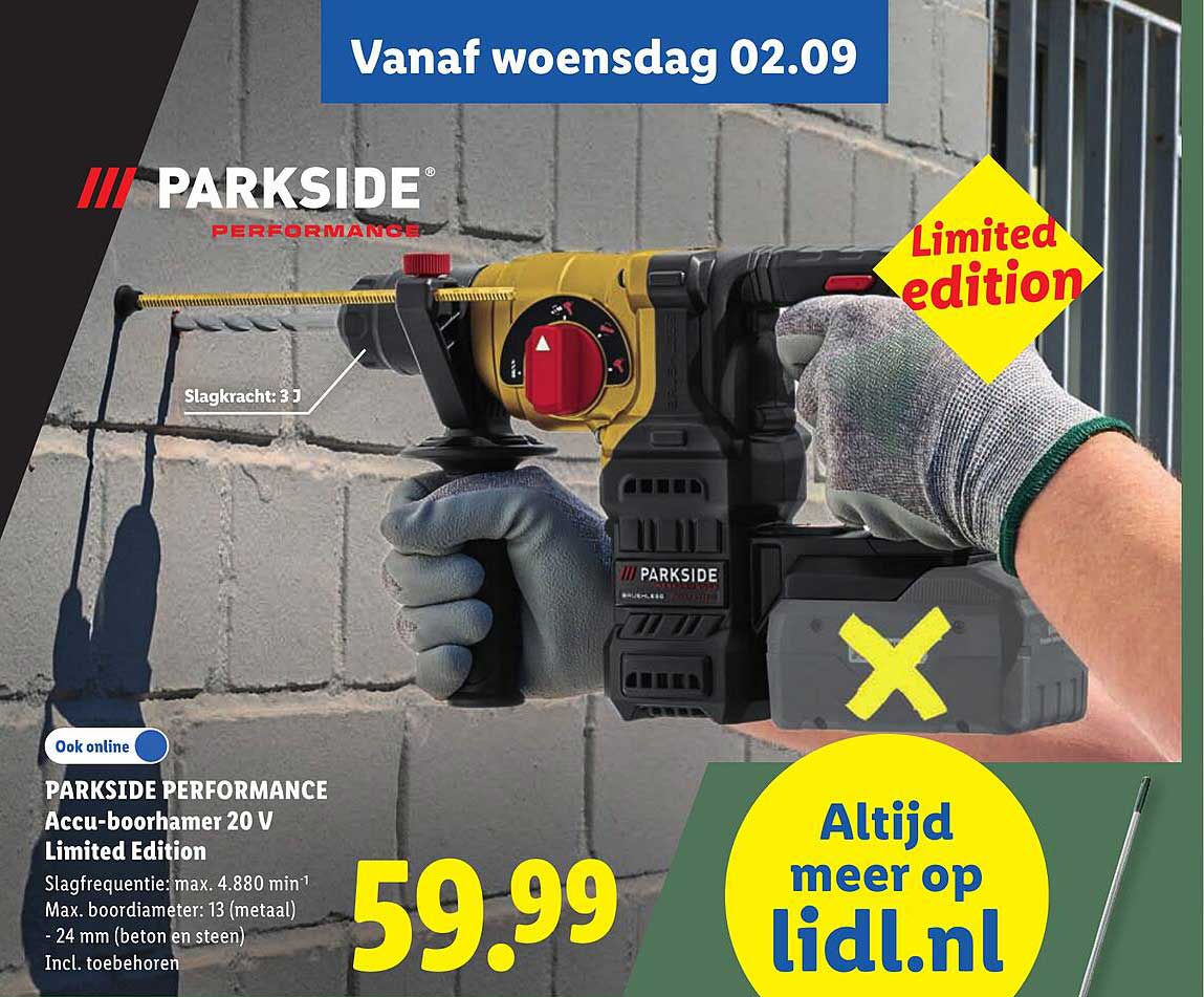 PARKSIDE PERFORMANCE Accu-boorhamer 20 V Limited Edition