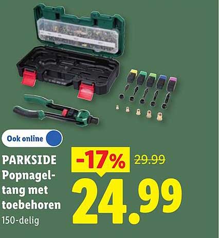 PARKSIDE Popnageltang met toebehoren 150-delig