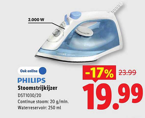 PHILIPS Stoomstrijkijzer DST1030/20 -17%