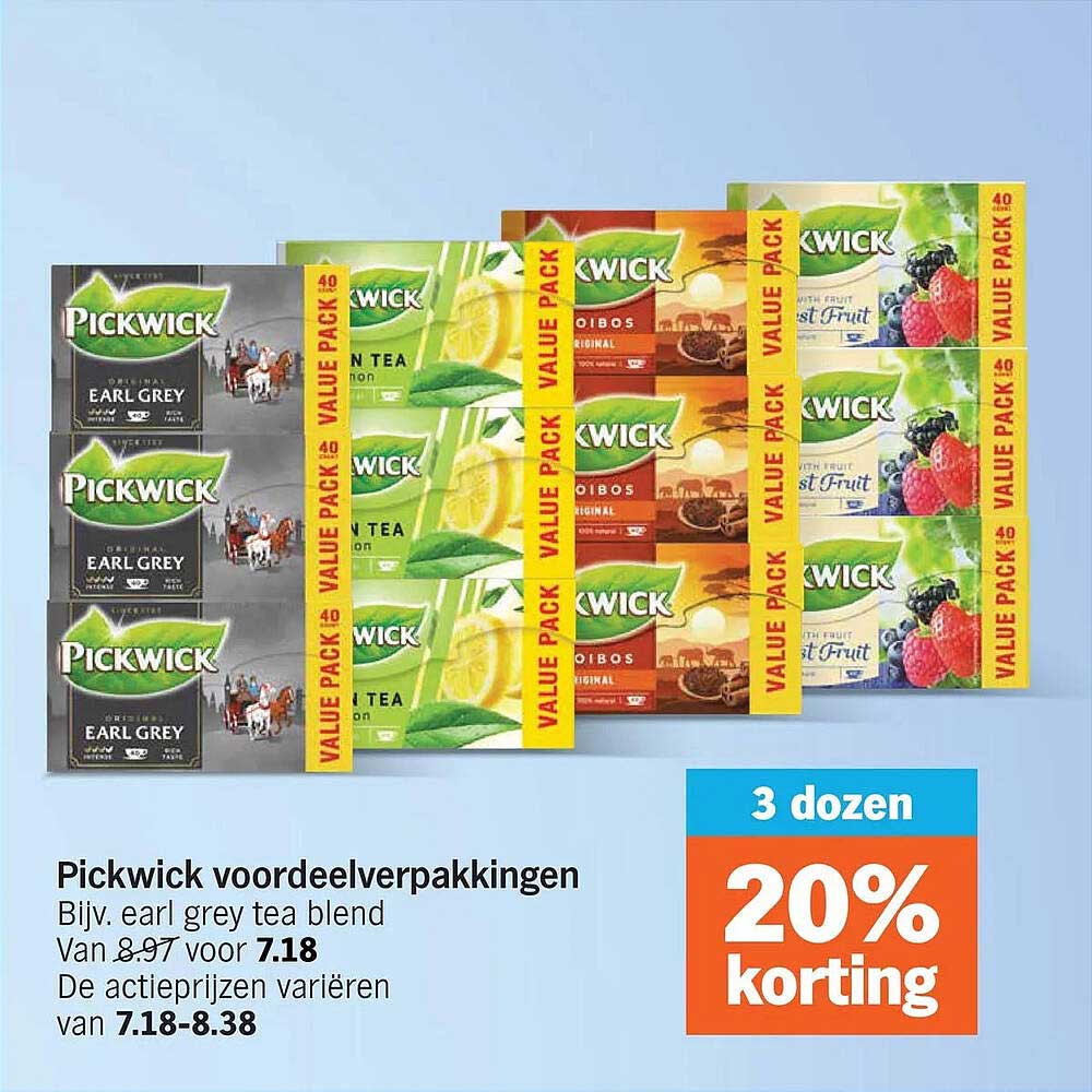 Pickwick voordeelverpakkingen