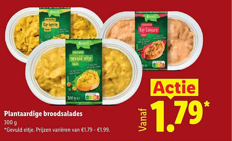 Plantaardige broodsalades