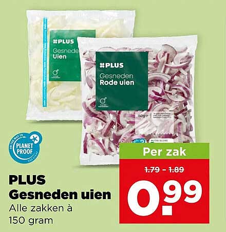 PLUS Gesneden uien
