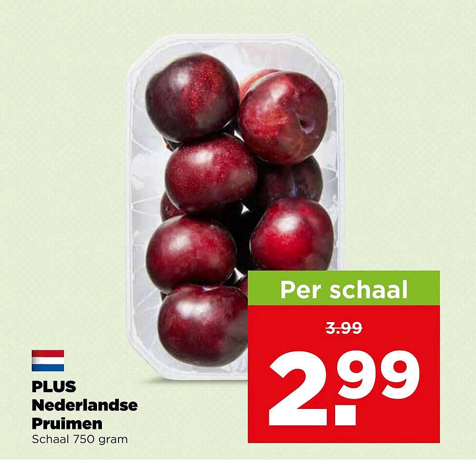 PLUS Nederlandse Pruimen Schaal 750 gram