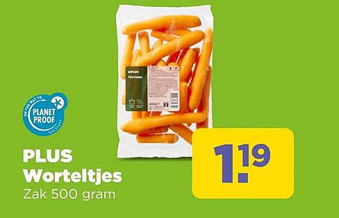 PLUS Worteltjes Zak 500 gram