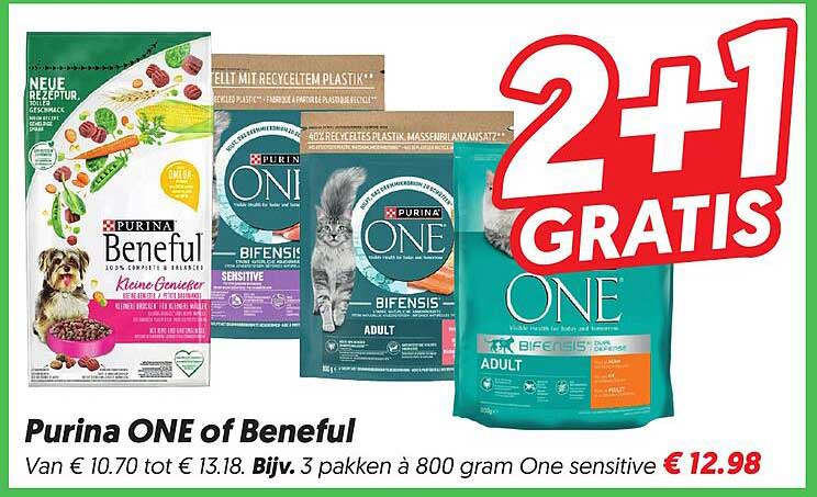 Purina ONE of Beneful 2+1 GRATIS