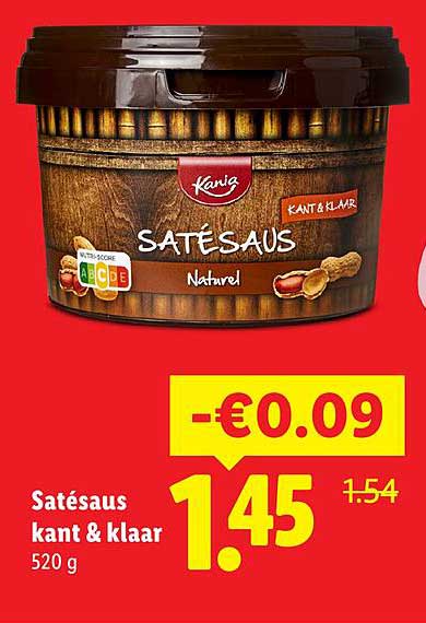 Satésaus kant & klaar 520 g