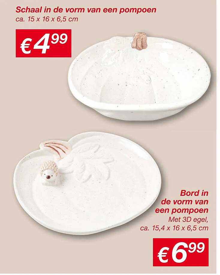 Schaal in de vorm van een pompoen