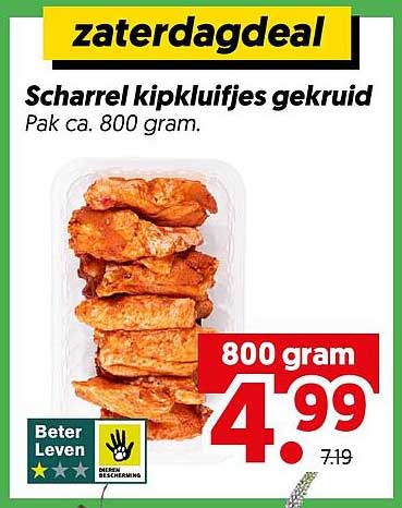 Scharrrel kipkluifjes gekruid