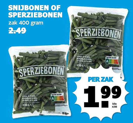 SNIJBONEN OF SPERZIEBONEN zak 400 gram
