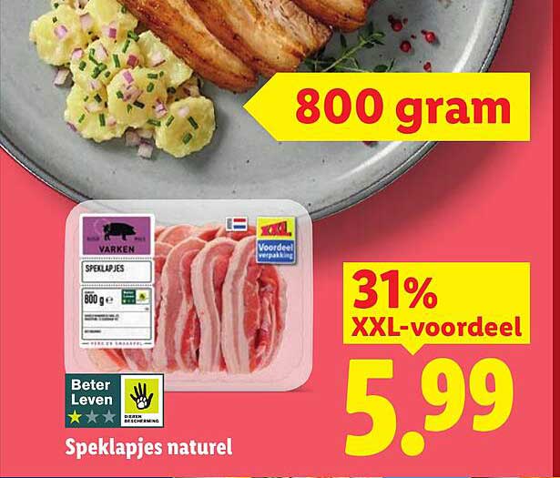 Speklapjes naturel