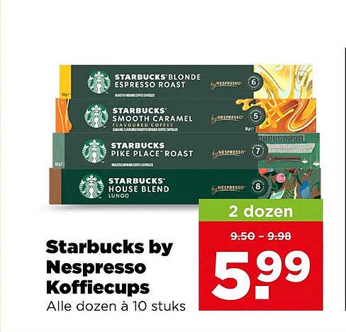 Starbucks by Nespresso Koffiecups Alle dozen à 10 stuks 2 dozen