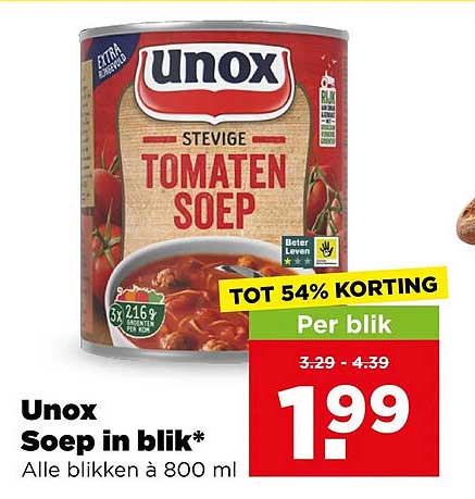 Unox Soep in blik* Alle blikken à 800 ml