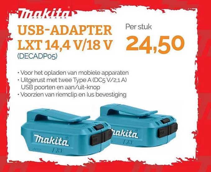 USB-ADAPTER LXT 14,4 V/18 V (DECADP05)