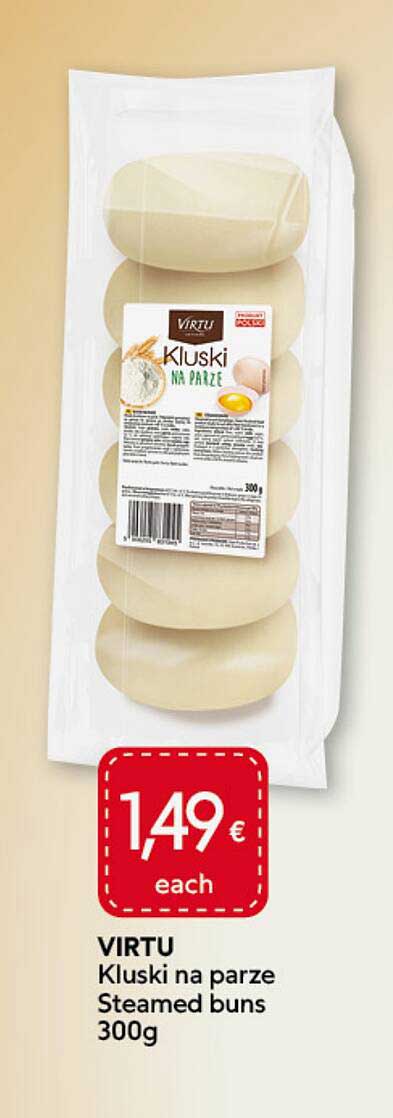 VIRTU Kluski na parze Steamed buns 300g