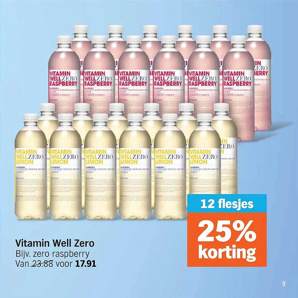 Vitamin Well Zero Bijv. zero raspberry 25% korting