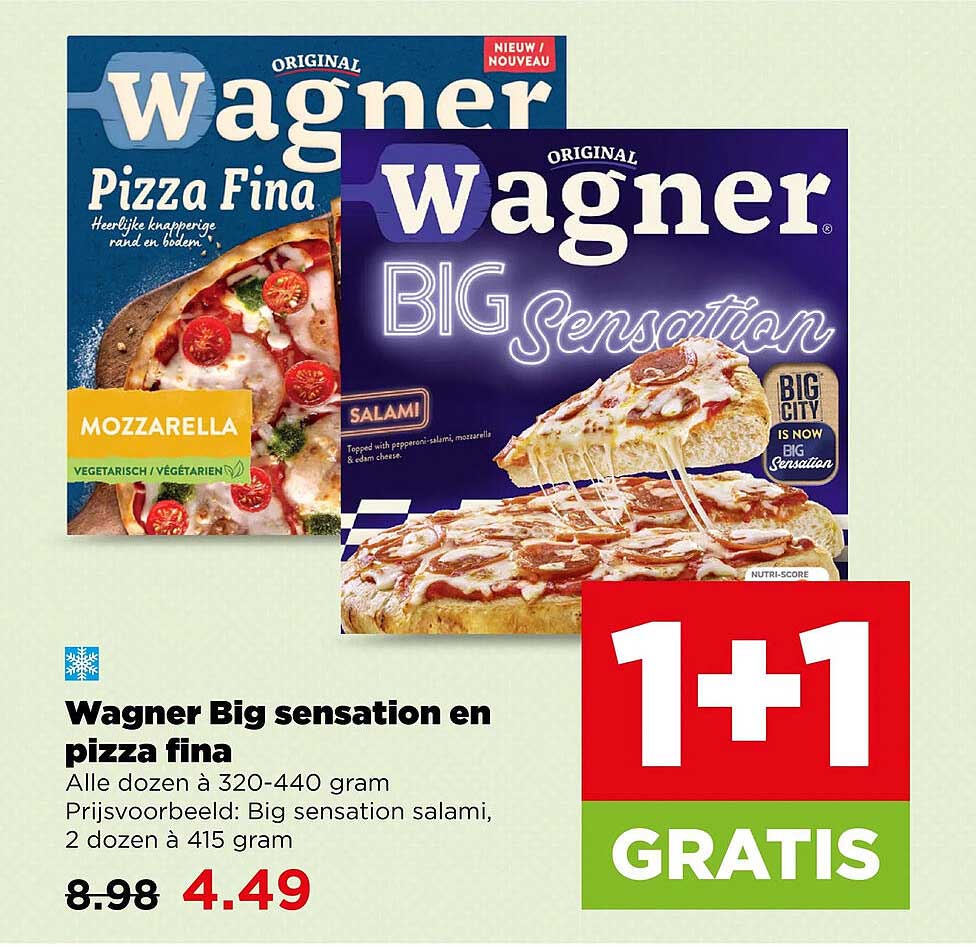 Wagner Big sensation en pizza fina 1+1 gratis