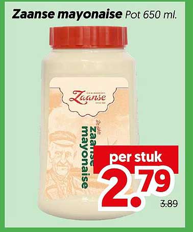 Zaanse mayonaise Pot 650 ml.