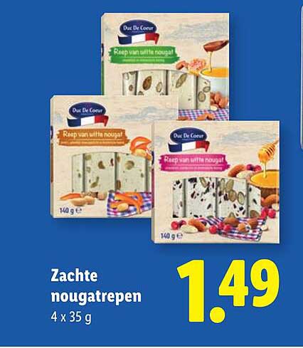 Zachte nougatrepen 4 x 35 g