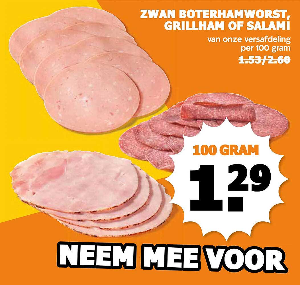 ZWAN Boterhamworst, grillham of salami