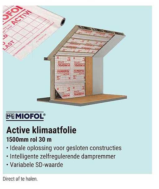 Active klimaatfolie 1500mm rol 30 m