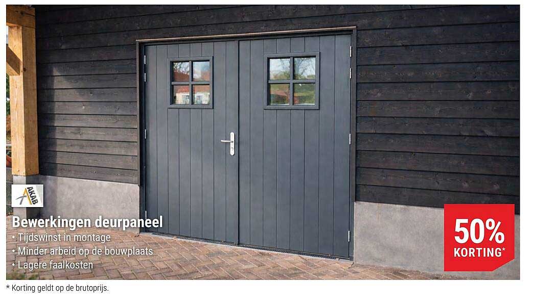 Bewerkingen deurpaneel 50% KORTING*