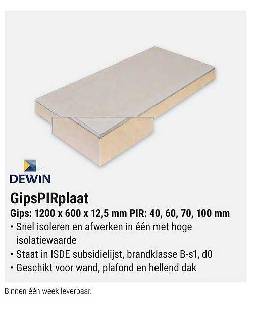 DEWIN GipsPIRplaat