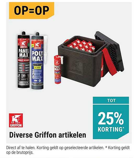 Diverse Griffon artikelen