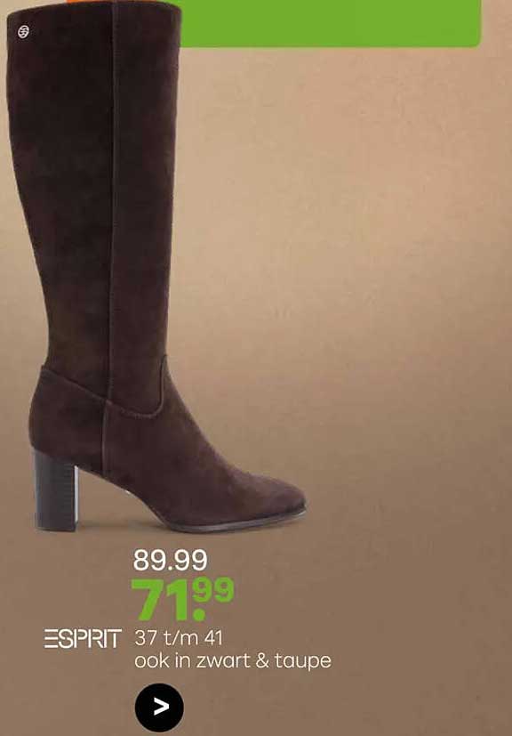 ESPRIT 37 t/m 41 ook in zwart & taupe