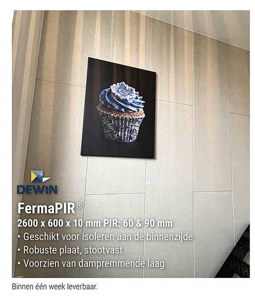FermaPIR® 2600 x 600 x 10 mm PIR: 60 & 90 mm