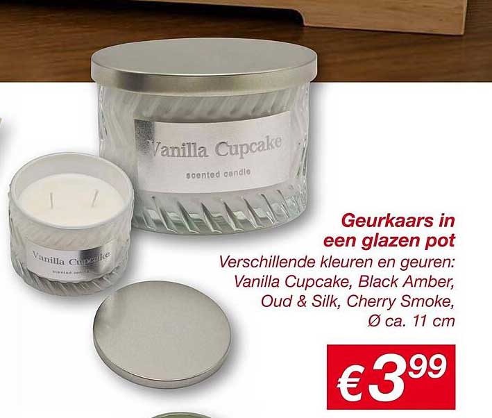 Geurkaars in een glazen pot
