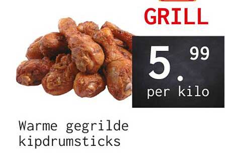 Warme gegrilde kipdrumsticks GRILL