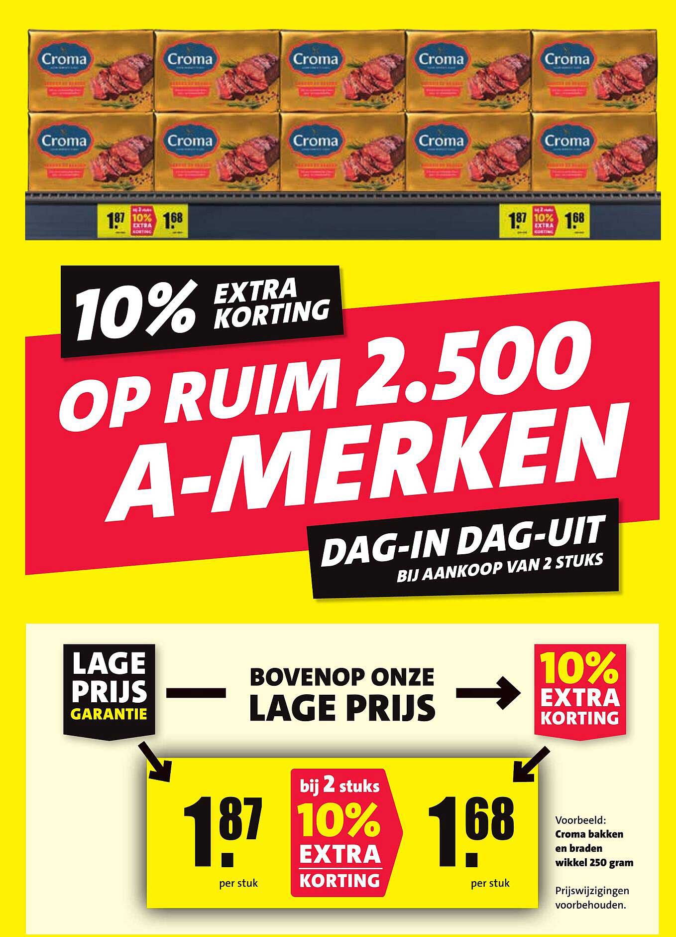 10% EXTRA KORTING OP RUIM 2.500 A-MERKEN