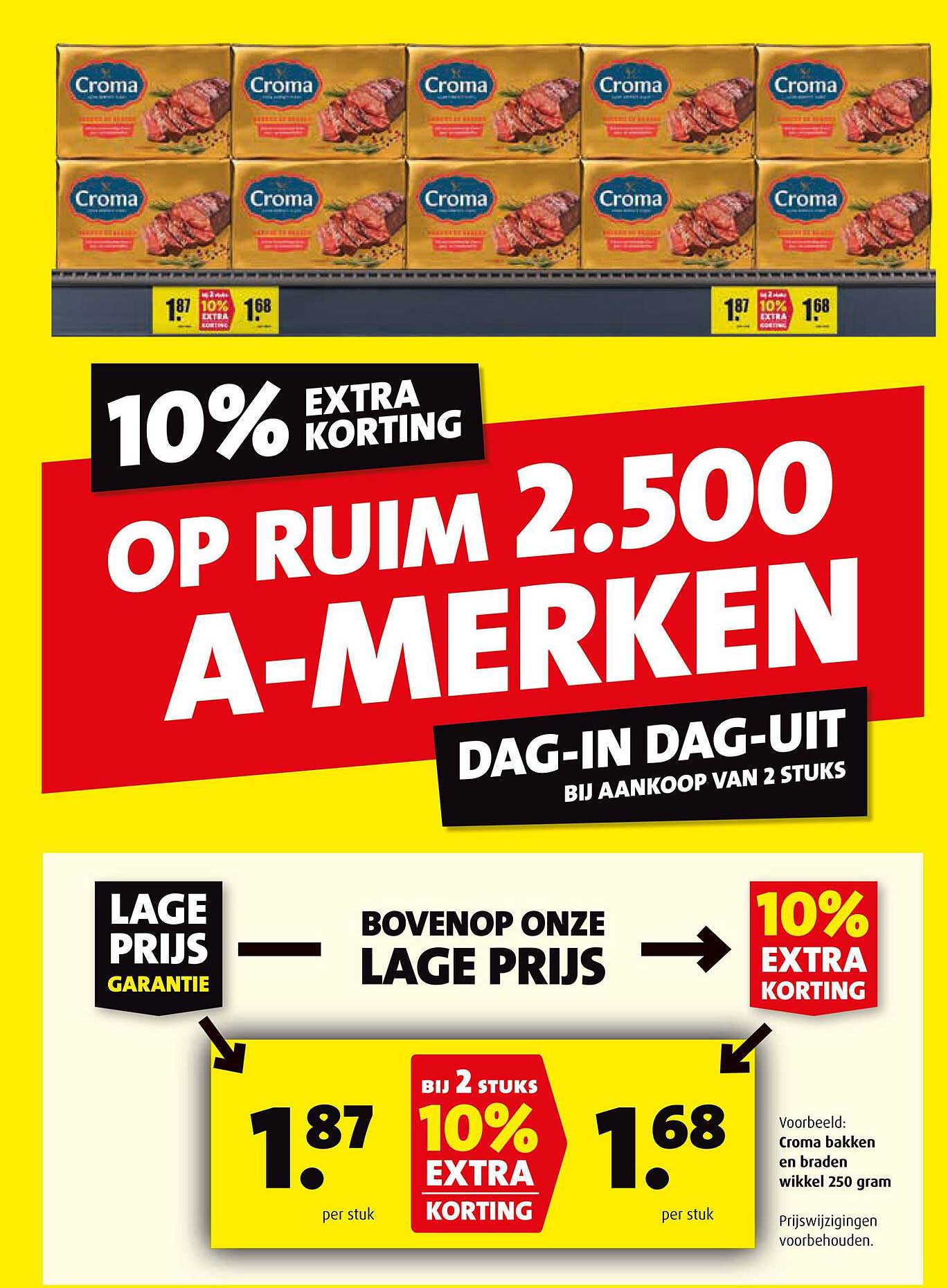 10% EXTRA KORTING OP RUIM 2.500 A-MERKEN