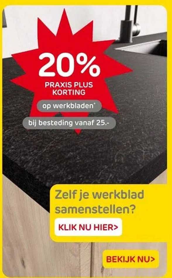 20% PRAXIS PLUS KORTING op werkbladen bij besteding vanaf 25,-