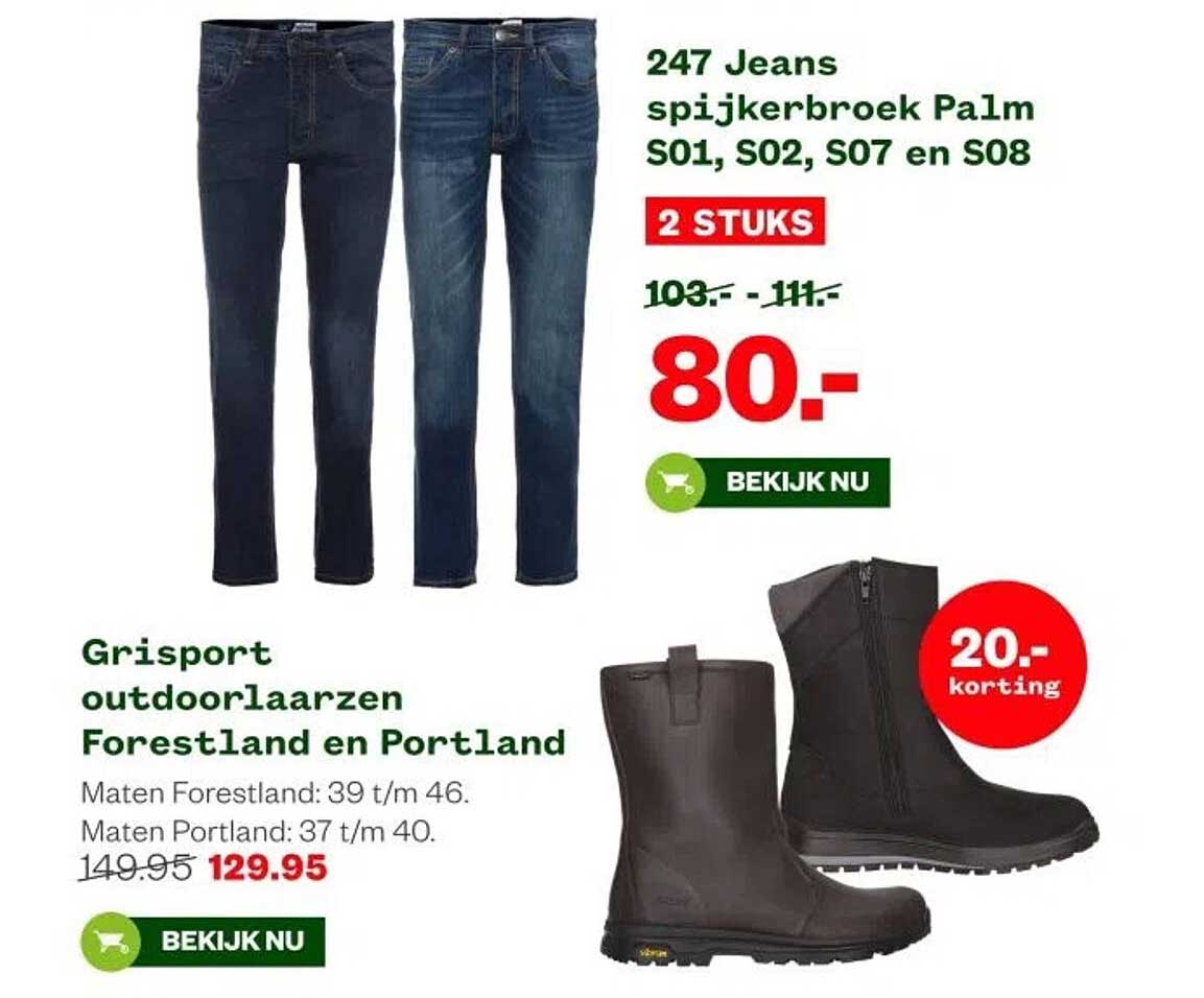 247 Jeans spijkerbroek Palm S01, S02, S07 en S08 - 2 STUKS voor 80.-