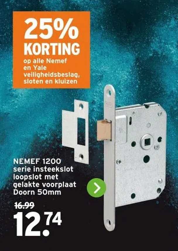 25% KORTING op alle Nemef en Yale veiligheidbeslag, sloten en kluizen