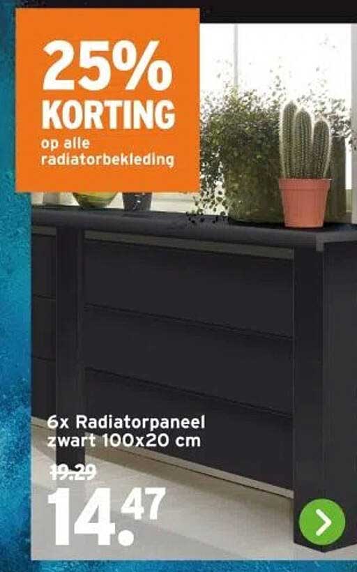 25% KORTING op alle radiatorbekleding