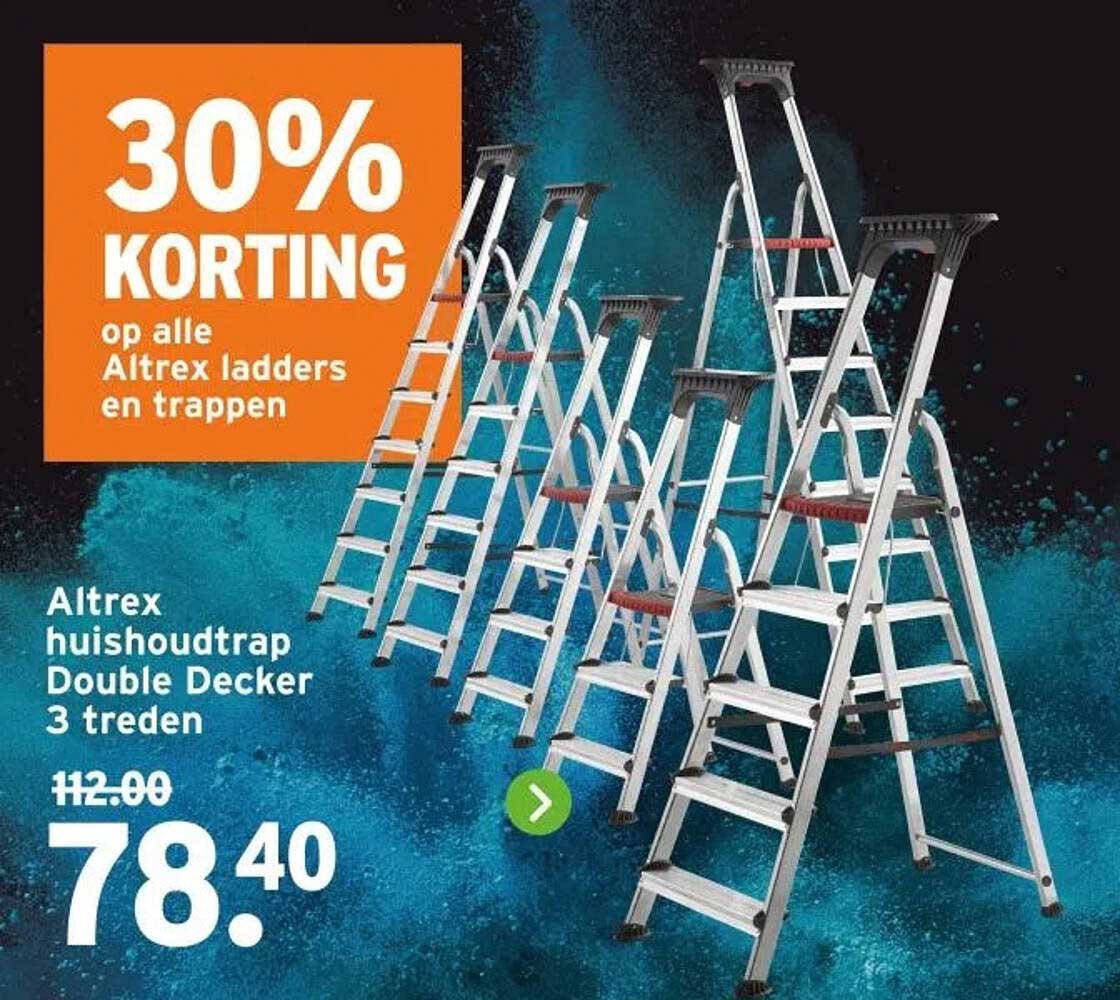 30% KORTING op alle Altrex ladders en trappen