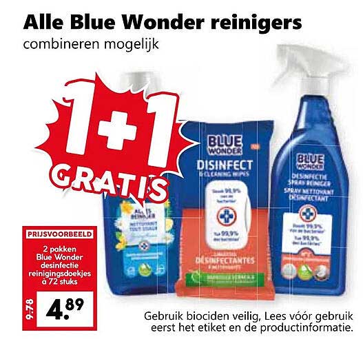 Alle Blue Wonder reinigers