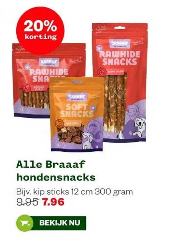 Alle Braaaf hondensnacks