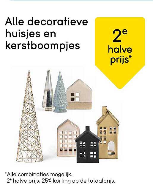 Alle decoratieve huisjes en kerstboompjes