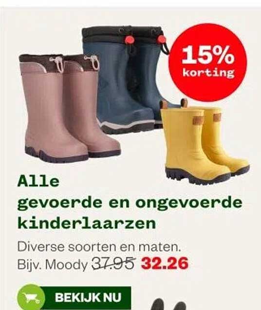 Alle gevoerde en ongevoerde kinderlaarzen